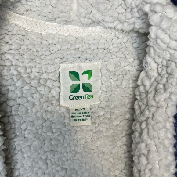 Green Tea Heather Sherpa Wrap Cardigan - Picture 3 of 4